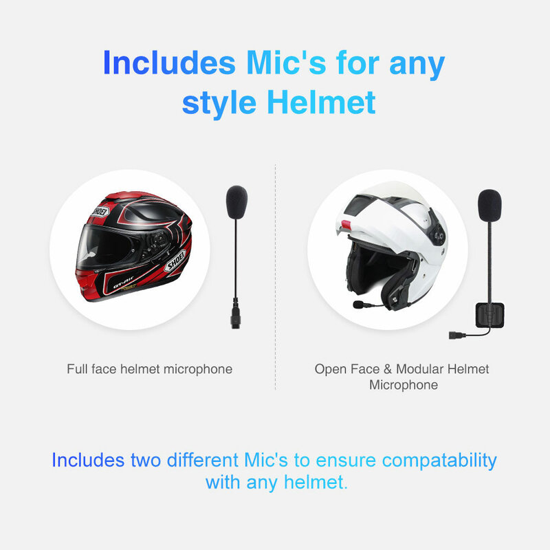 Lexin ET COM Headset Helm Moto Interkom Motor Multiwarna dengan Radio FM BT Interkom Nirkabel Bluetooth Moto 5.0