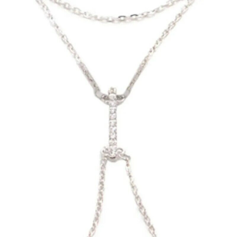 Efinny gótico europeu simples jóias diamante completo moda gargantilha pé corrente agradável presente para namorada 2021 nova chegada