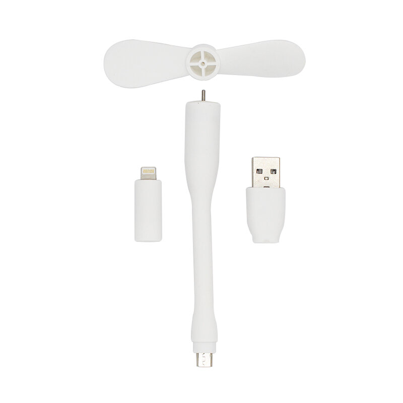 USB-вентилятор, портативный мини-USB-вентилятор для путешествий, многофункциональный USB-вентилятор 3 в 1 для iPhone и ноутбука, Android
