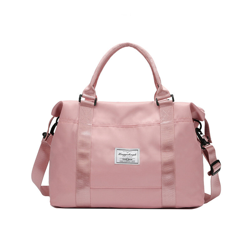여성용 여행 가방 대형 핑크 옥스포드 방수 휴대 수하물 핸드백 건식 습식 분리 스포츠 요가 피트니스 가방