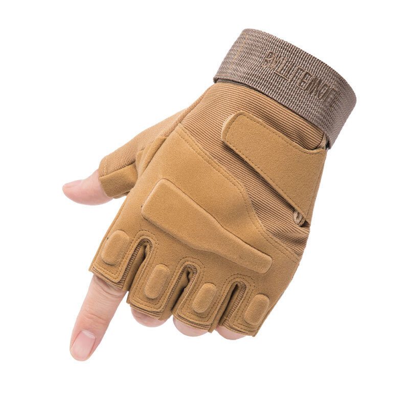 Fashion Adjustable Half Finger Tactical Gloves Motorcycle Cycling Gloves Men Non-Slip Fingerless Miltary Paintball Gloves