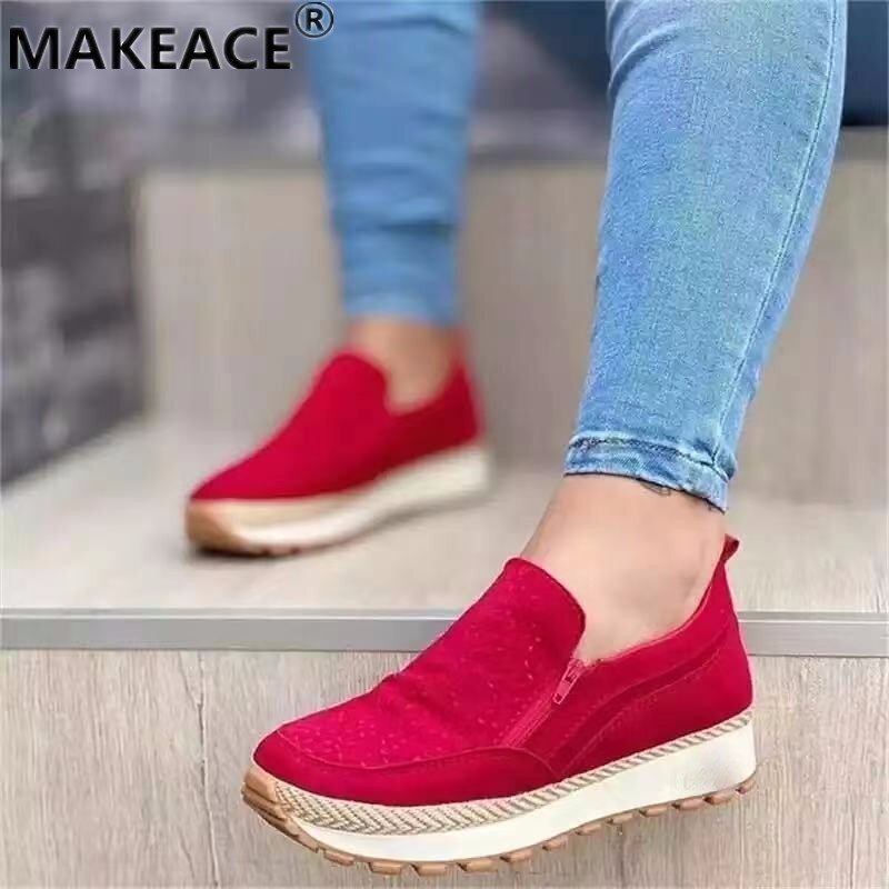 Autumn Ladies Outdoor Sports Casual Shoes Fashion Cake Soft Soles Walking Shoes Running Shoes Low Top Thick Soles Women's Shoes