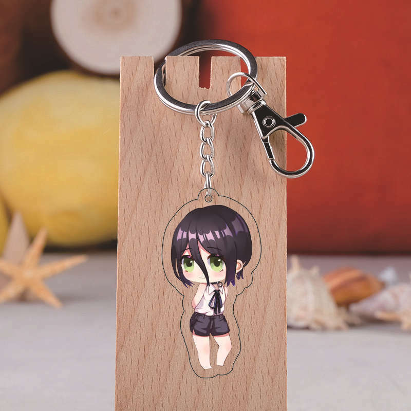 Anime Chainsaw Man Keychain Cosplay Prop Accessories Acrylic Key Ring Pochita
