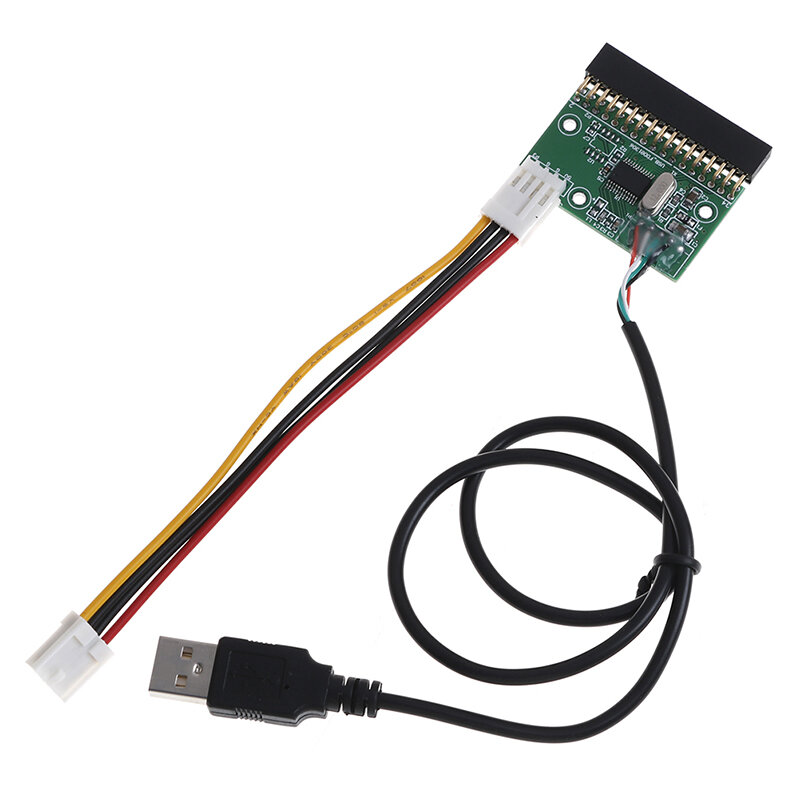 Floppy Drive Connector com cabo de alimentação, Pcb Board Adapter, 1.44mb, 3.5 ", 34 pinos para cabo USB, 1Pc