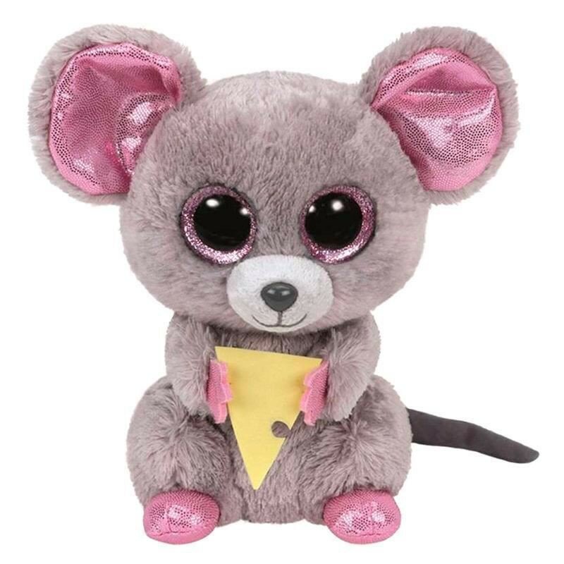 Novo 6 151515cm ty gorro pelúcia animais boneca squeaker mouse collectible grandes olhos queijo mouse brinquedos macios menina presente de aniversário