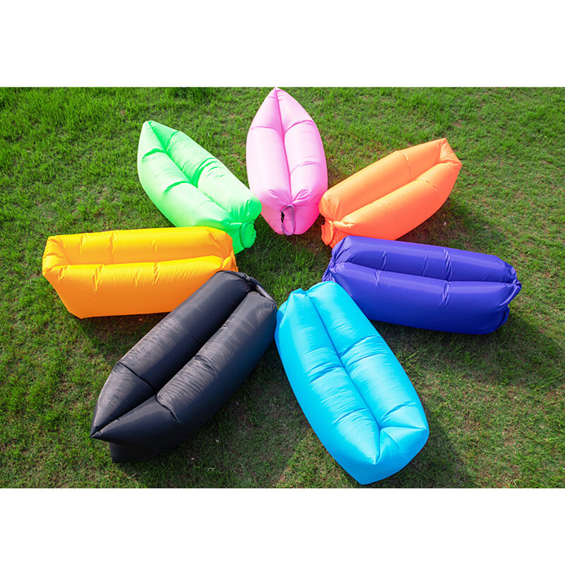Sofá inflable para acampar, tumbona de aire, bolsa perezosa para viajar, Aire libre, fiestas de playa, junto al lago