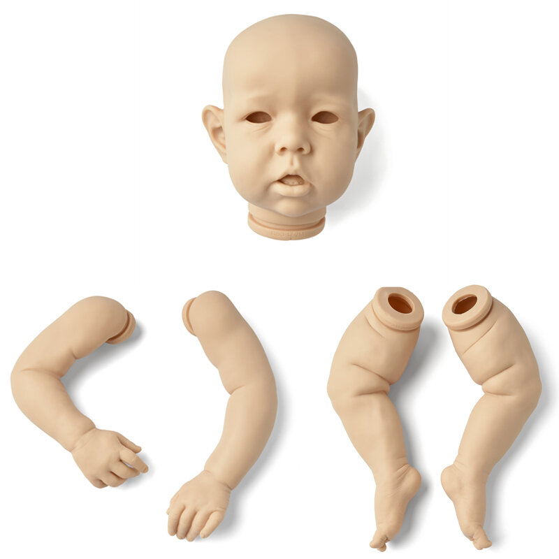 Rsg renascer bebê 28 polegadas realista recém nascido bonito liam vinil unpainted inacabado peças diy kit boneca em branco