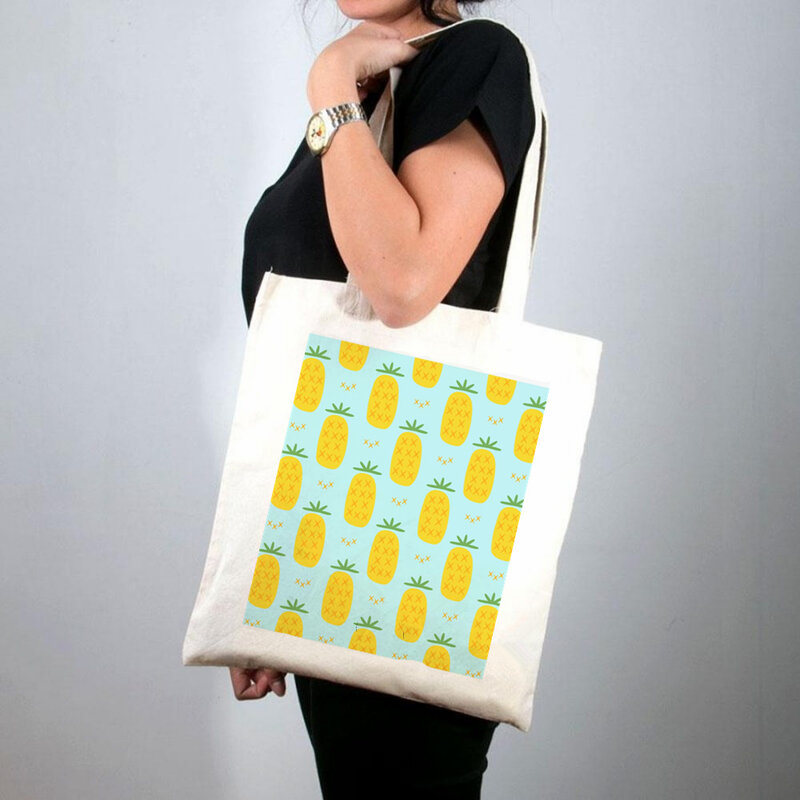 2021 torba typu Shopper Cray, wzór vintage drukowana torba materiałowa kobiety Harajuku torba na zakupy dziewczyna torba na ramię na zakupy damska torebka płócienna