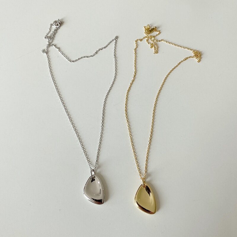 Silvology – collier brillant Concave irrégulier en argent Sterling 925, collier élégant minimaliste français pour femmes, bijoux de créateurs