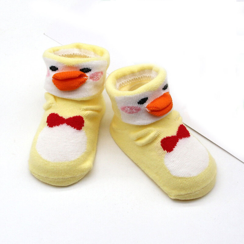 2020 heißer Verkauf Infant Baby Socken Kleinkind Mädchen Junge Tier Ente Druck Anti-slip Socken Baby Baumwolle Socken Calcetines dibujos