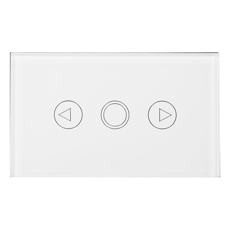 1 Way Crystal Glass Panel Dimmer Touch Incandescent LED Lights Wall Switch AC110-240V White Smart Touch Dimmer Switch
