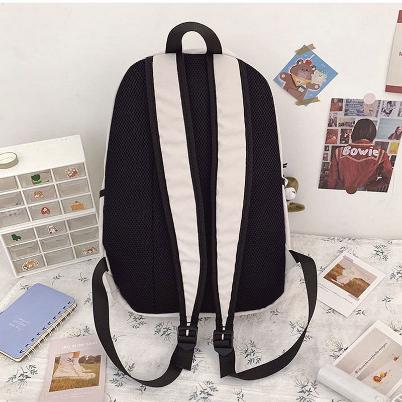 Menina saco para escola mochila feminina náilon médio high schoolbag faculdade estilo bookbags 2021