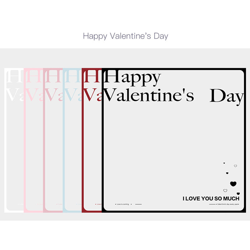 20 fogli Happy Valentine's Day Cellophane trasparente impermeabile Bouquet carta da imballaggio materiali fioraio
