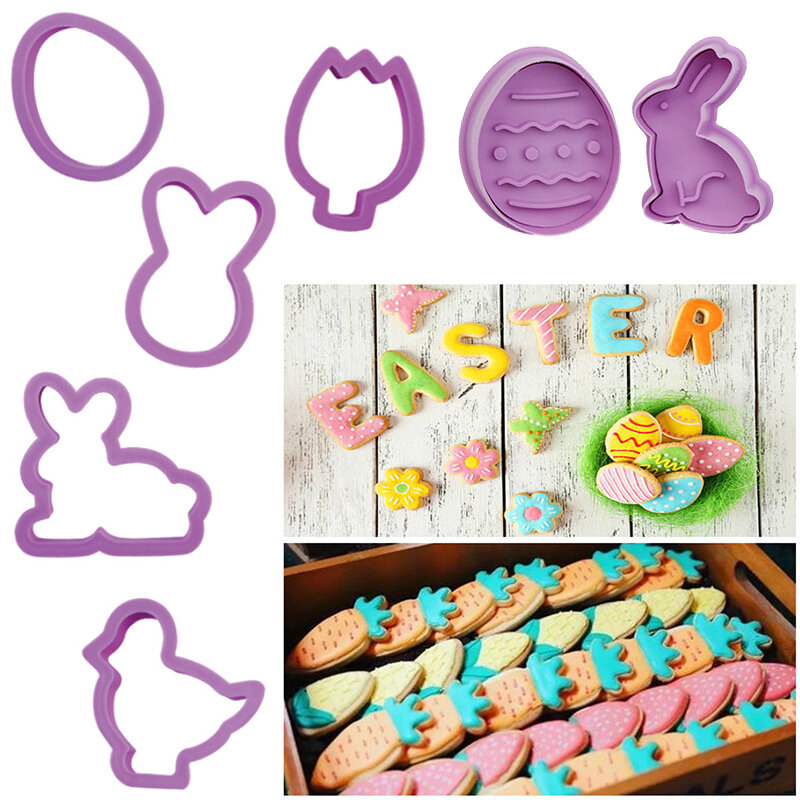Stampi pasquali uova di pasqua coniglietto coniglio tagliabiscotti biscotto stampo per dolci decorazioni per torte cottura pasticceria strumenti per modellare decorazione pasquale