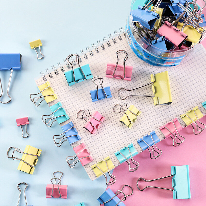 Colorful Hollow Metal Binder Tail Clips Cute Photos Tickets Notes Memo Paper Clip Stationery gift