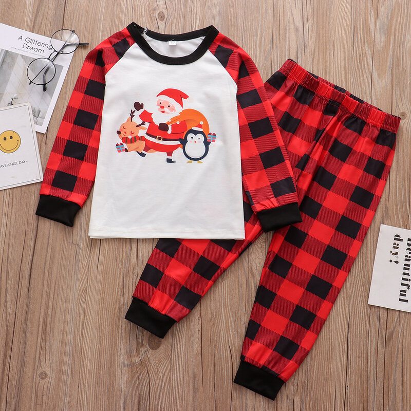 大人と子供のための家族のパジャマ,クリスマスの衣装,2021