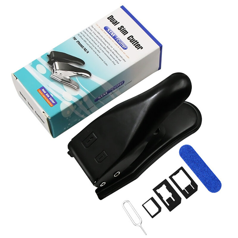 Multifunction 2 in 1 Nano Dual Micro SIM Card Cutter Cutting Tool for Apple iPhone Nokia Samsung Smartphones Accessories