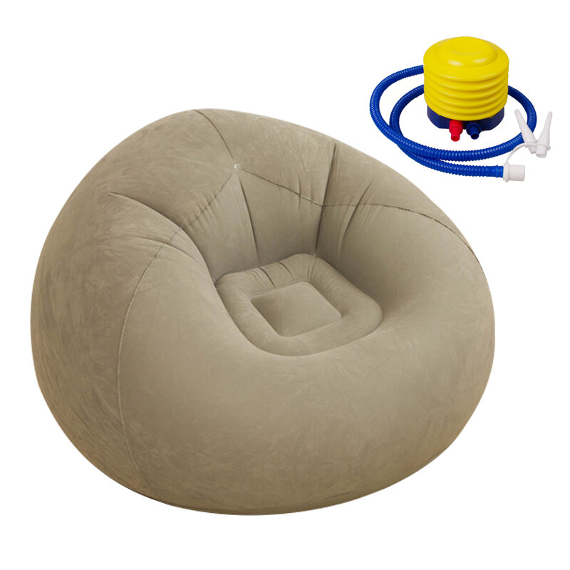 Sofá inflável, cadeira de sala de estar, dobrável, com bomba de ar, para uso interno, sala de estar, quarto e ao ar livre