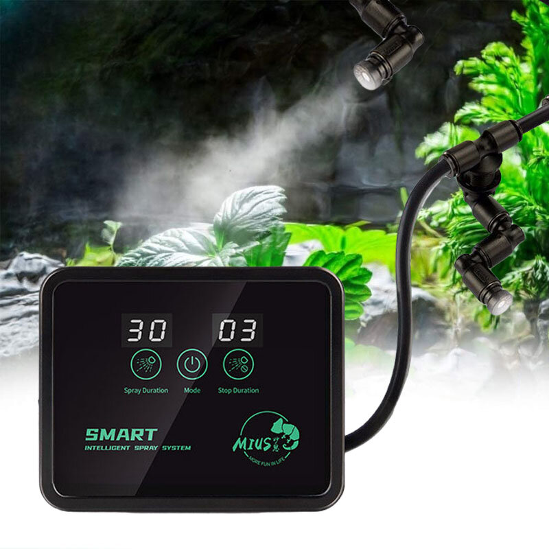 Smart Reptil Fogger Luftbefeuchter Elektronische Timer Automatische MistRainforest Spray System Simulation Regen Sprinkler Steuerung