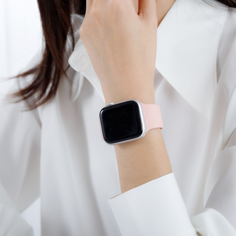Pulseira de silicone para apple pulseira de relógio 44mm 40mm 42mm 38mm 42mm smartwatch pulseira esporte iwatch série 3 4 5 6 se cinta