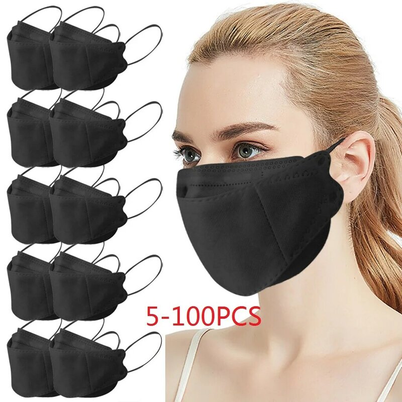 Fast Delivery 100PCS Adult Outdoor Mask Droplet And Haze Prevention Fish Non Woven Face Mask CE Masque Маска Mascarillas