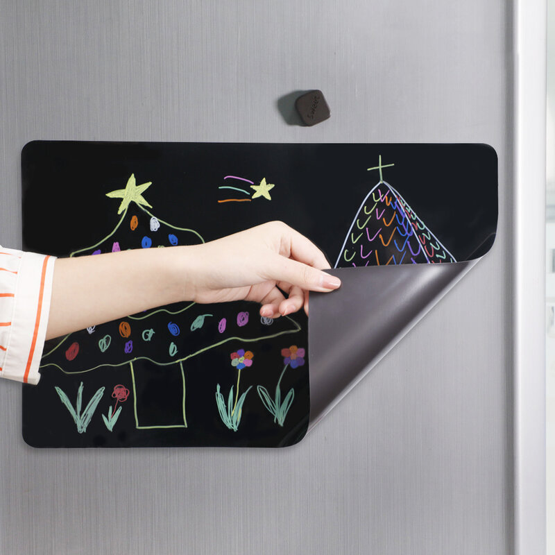 Calendário magnético para cozinha, adesivos de geladeira para planejador de louça com 8 cores de giz