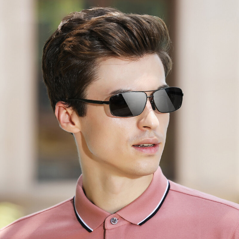 Gxp óculos de sol com armação de alumínio polarizada, ultraleve, alta qualidade, lente espelhada uv400, óculos de sol estilo retrô clássico, para homens e mulheres