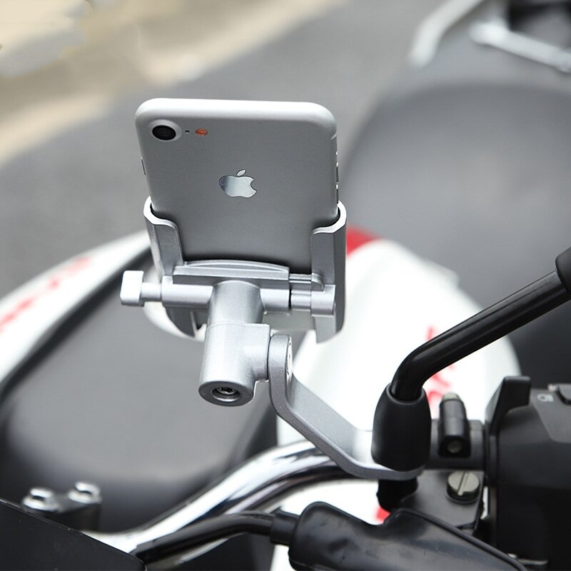 Soporte ajustable para manillar de bicicleta, accesorio de aleación de aluminio de 360 grados, para espejo retrovisor de motocicleta y teléfono