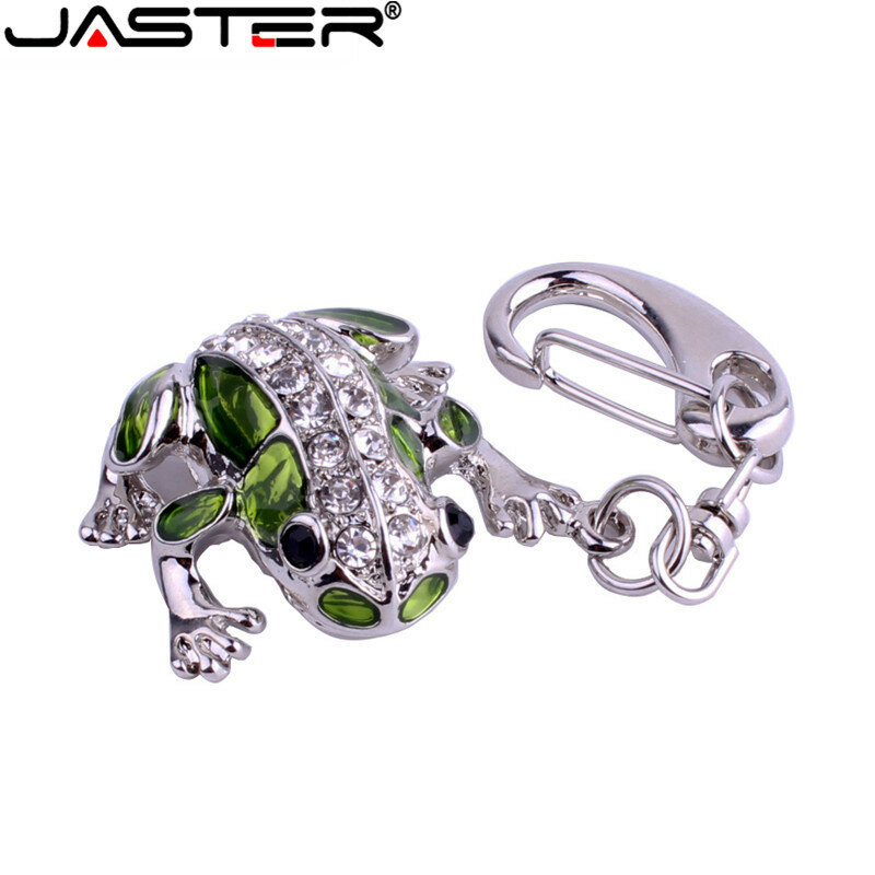 JASTER metal frog crystal usb flash drive pendrive 4GB 8GB 16GB 32GB 64GB  memory stick U disk USB 2.0 free shipping