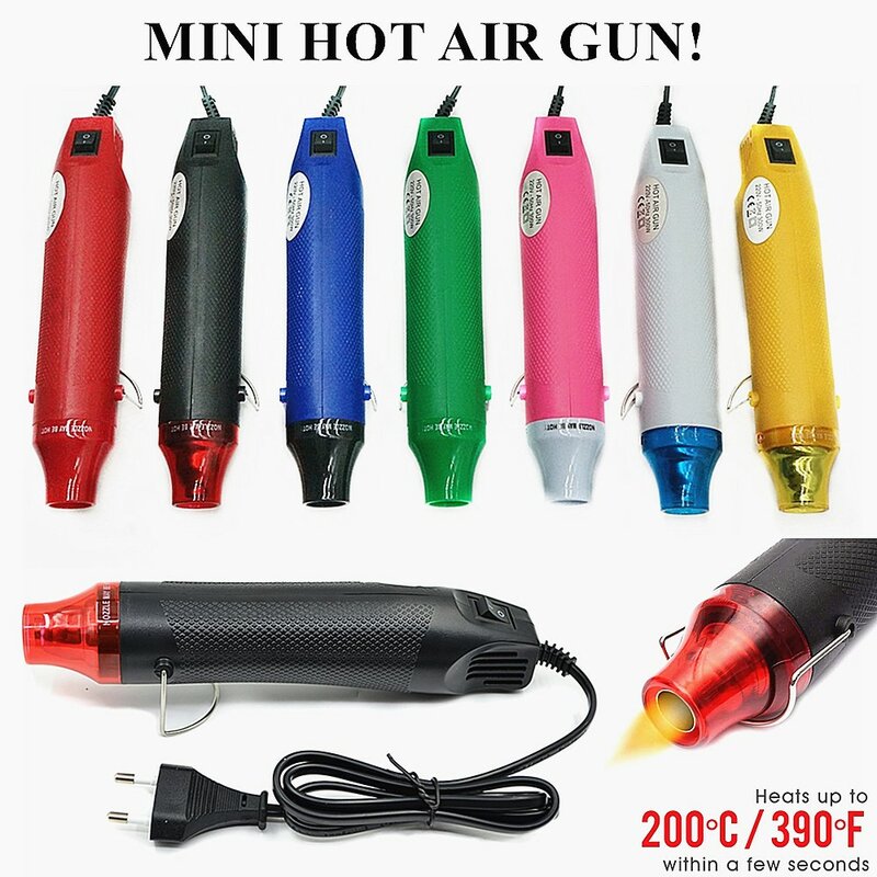 Mini pistola de calor e fio conector poliolefin tubo de psiquiatra de calor variedade fio cabo manga kit pode cair compras