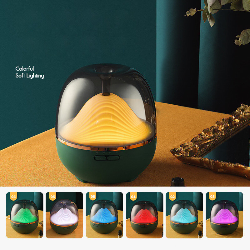 Aroma Essential Oil Diffuser Air Humidifiers น้ำมันหอมระเหยสำหรับ Home 600ML อัลตราโซนิค Cool Mist ที่มีสีสัน Night Light
