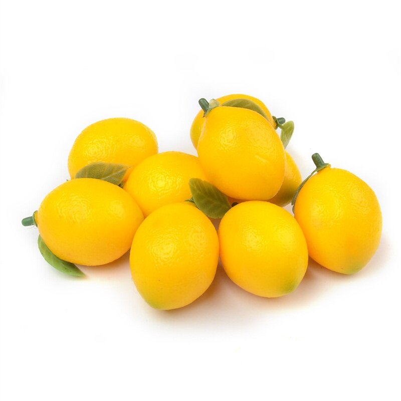 5/20/50 Buah Mini Buatan Lemon Palsu Busa Buah dan Sayuran Berry untuk Pernikahan Natal Dekorasi DIY Scrapbooking