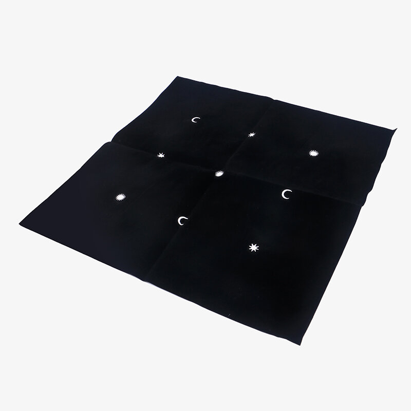 Nova alta qualidade tarot especial toalha de mesa flanela preta toalha de mesa jogo de tabuleiro hdivination toalha de mesa 49*49 cm