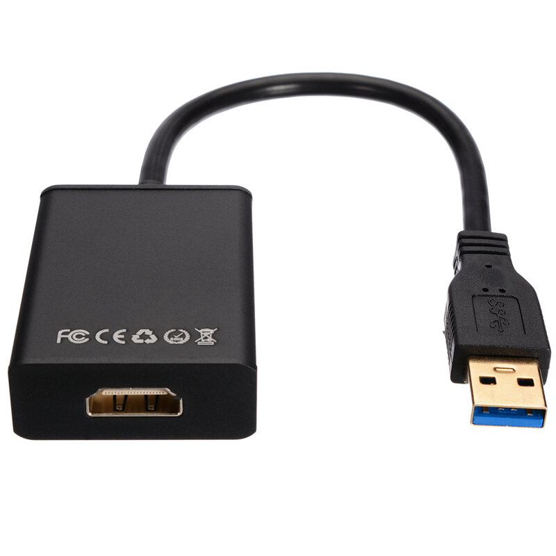 محول USB 3.0 إلى HDMI 1080P USB3.0 إلى محول رسم HDMI محول متعدد شاشات الفيديو كابل لأجهزة الكمبيوتر المحمول HDTV