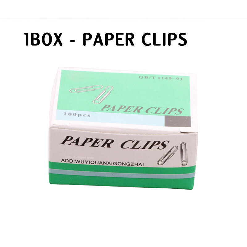 1 caja de Clips de papel, suministros de oficina, Clips de papel Retro, papelería de encuadernación