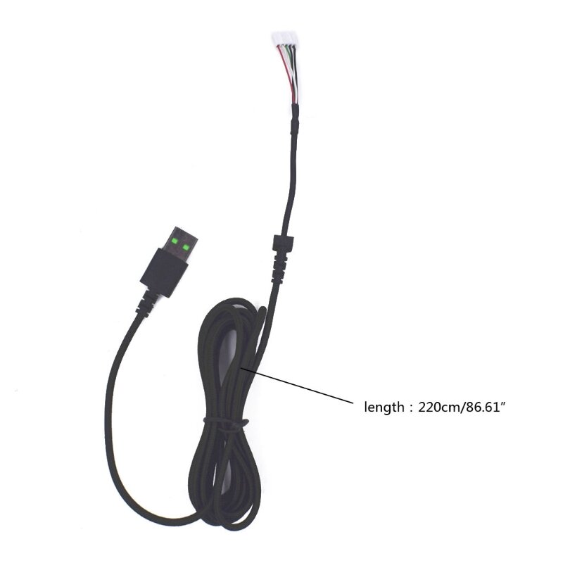 Kabel Mouse USB Dikepang Nilon Tahan Lama Pengganti Senar Mouse untuk Razer Mamba Elite Gaming Mouse Drop Shipping