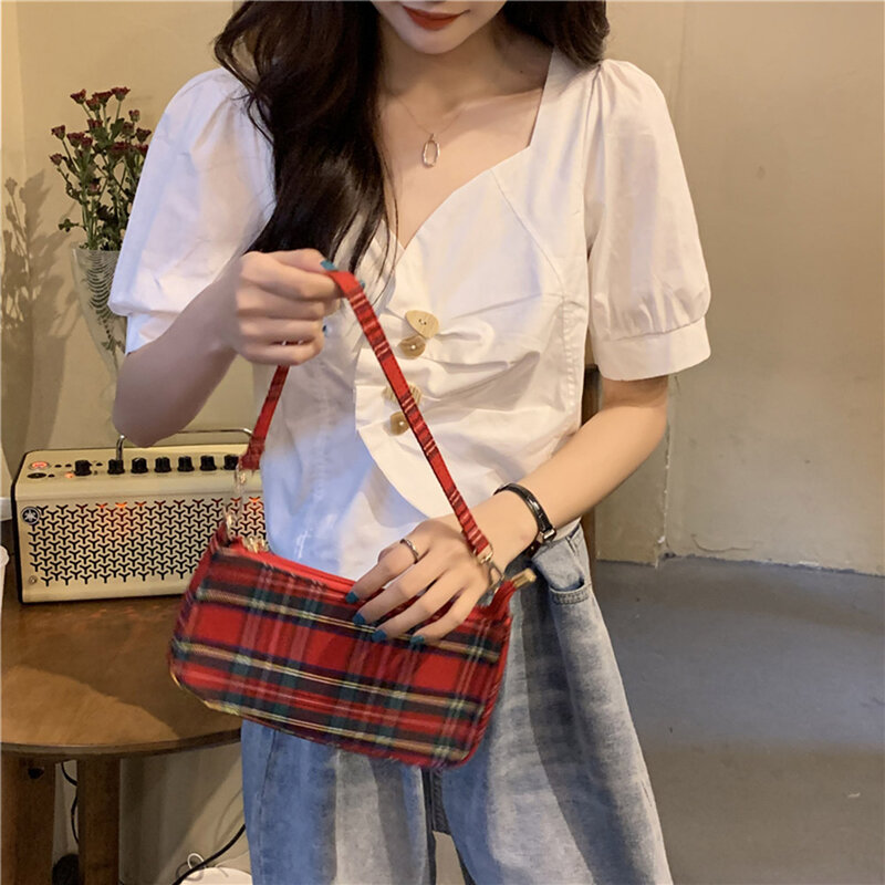 Blusa feminina irregular com decote em v camisa branca senhoras design senso bolha mangas curtas estudante jovem moda coreano japão verão