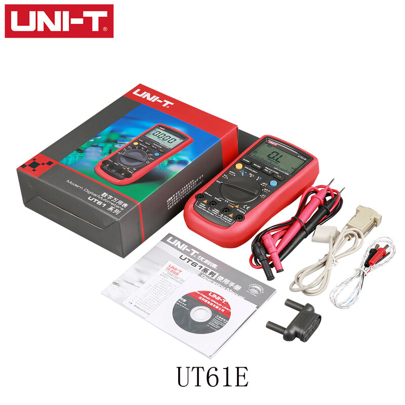 UNI-T-multímetro Digital UT61E Plus, pantalla de rango automático, modo MAX/MIN/REL, gráfico de barras analógicas, 22000