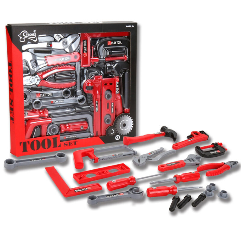 Игрушка CHOI'S Pretend набор инструментов для игры TOY Box 23 шт. строительный комплект для путешествий на открытом воздухе Дошкольный подарок для дет...