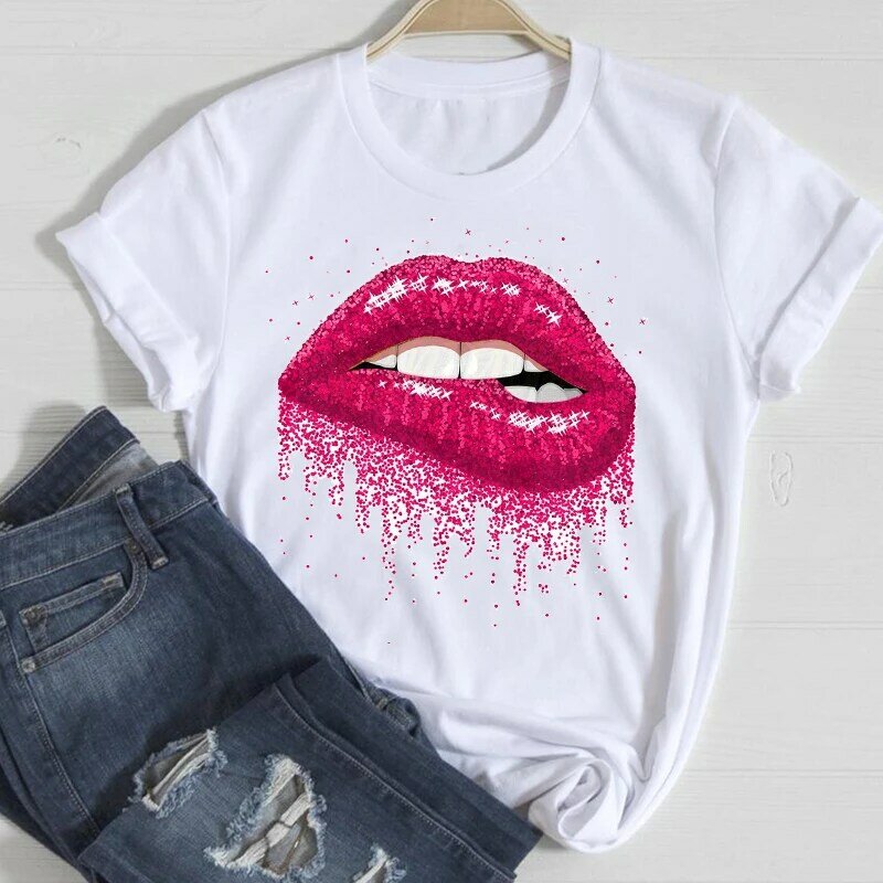 Camisetas de tirantes con estampado de labios y leopardo para mujer de moda de los 90 moda de primavera y verano 2021