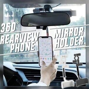 Soporte Flexible de teléfono para coche, montaje para espejo retrovisor, Gps, asiento, Smartphone, ajustable