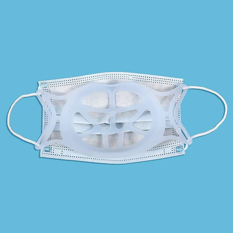 Soporte 3d de silicona para mascarillas faciales, almohadilla interior de silicona transpirable, cojín de ayuda, suministros para el hogar