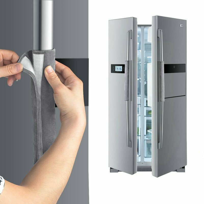 ตู้เย็นประตูห้องครัวอุปกรณ์ตกแต่งจับAntiskidถุงมือป้องกันสำหรับตู้เย็นเตาอบKeep Offลายนิ้วมือ