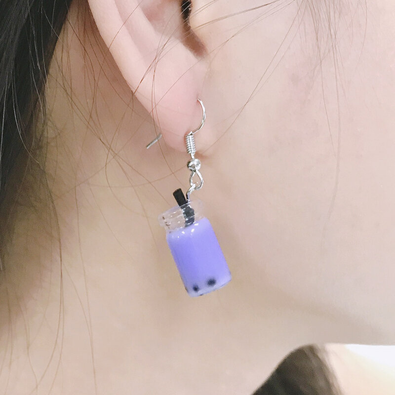 2021 neue Ankünfte Handgemachte Perle Milch Tee Kaffee Tasse Ohrringe für Koreanische Minimalis Frauen Geschenk Ohrringe Schmuck Großhandel