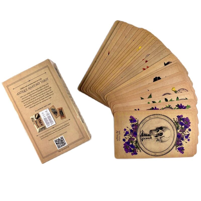 Baraja de Tarot de anatomía antigua, juego de mesa de fiesta de ocio, cartas de oráculo de adivinación de alta calidad con libro de guía