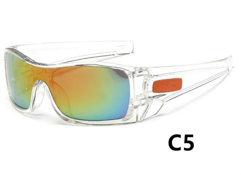 Gafas de sol deportivas clásicas con espejo para hombre, lentes de sol de gran tamaño para conducir O pescar al aire libre, marca de lujo, UV400