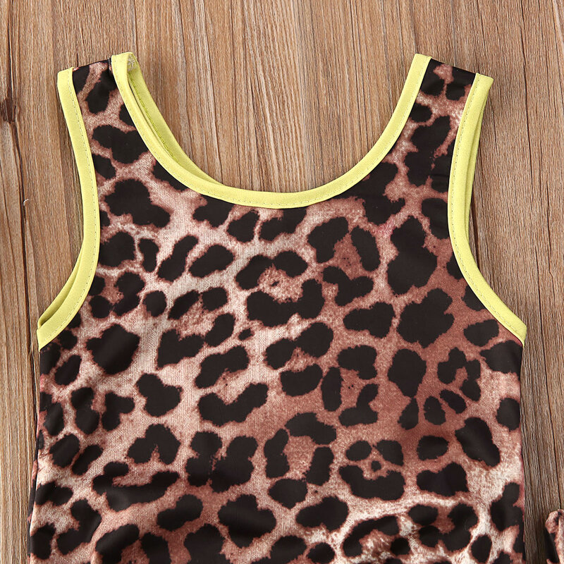 Hirigin-Conjunto de Bikini con estampado de leopardo para bebé, traje de baño de dos piezas con estampado de leopardo, de 0 a 24 meses, 2121