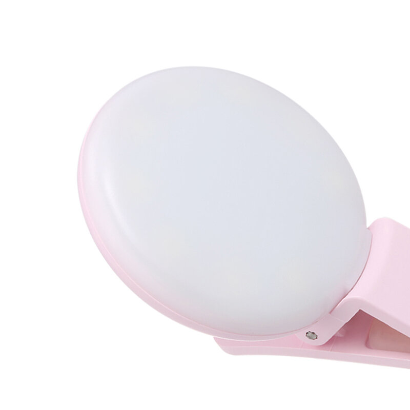 LED Selfie lampa pierścieniowa na żywo telefon komórkowy zdjęcie wypełnienie światła Mini telefon Selfie LED światło przenośne kobieta makijaż