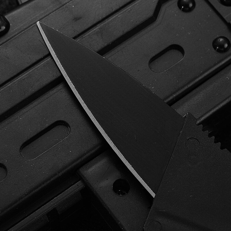 Mini llavero con cuchillo negro, caja de embalaje, bolsillo plegable, multiherramienta, utensilios de apertura de letras, para acampar al aire libre