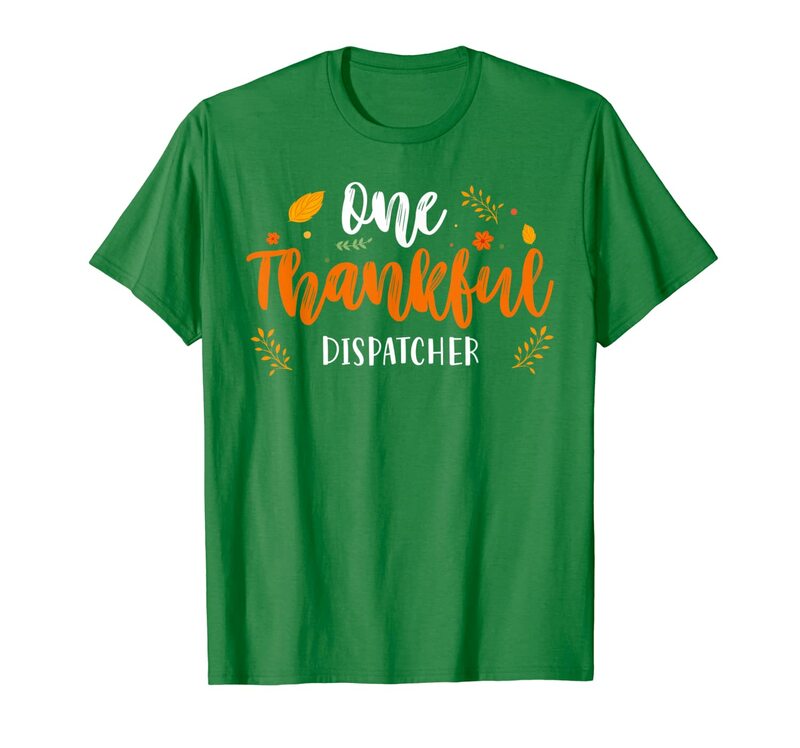 One Thankful 디스패처 연인 추수절 선물 티셔츠
